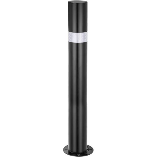 Steel bollard bollard with removable nailed base 89x750mm black ...