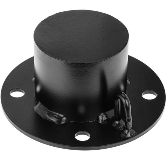 Steel bollard bollard with removable nailed base 89x750mm black