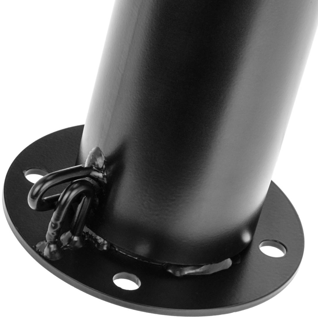 Steel bollard bollard with removable nailed base 89x750mm black