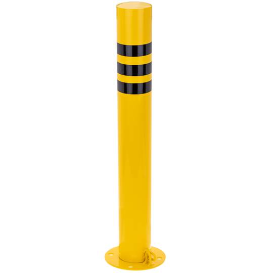 Steel nailed bollard with removable base 76x600mm - Cablematic