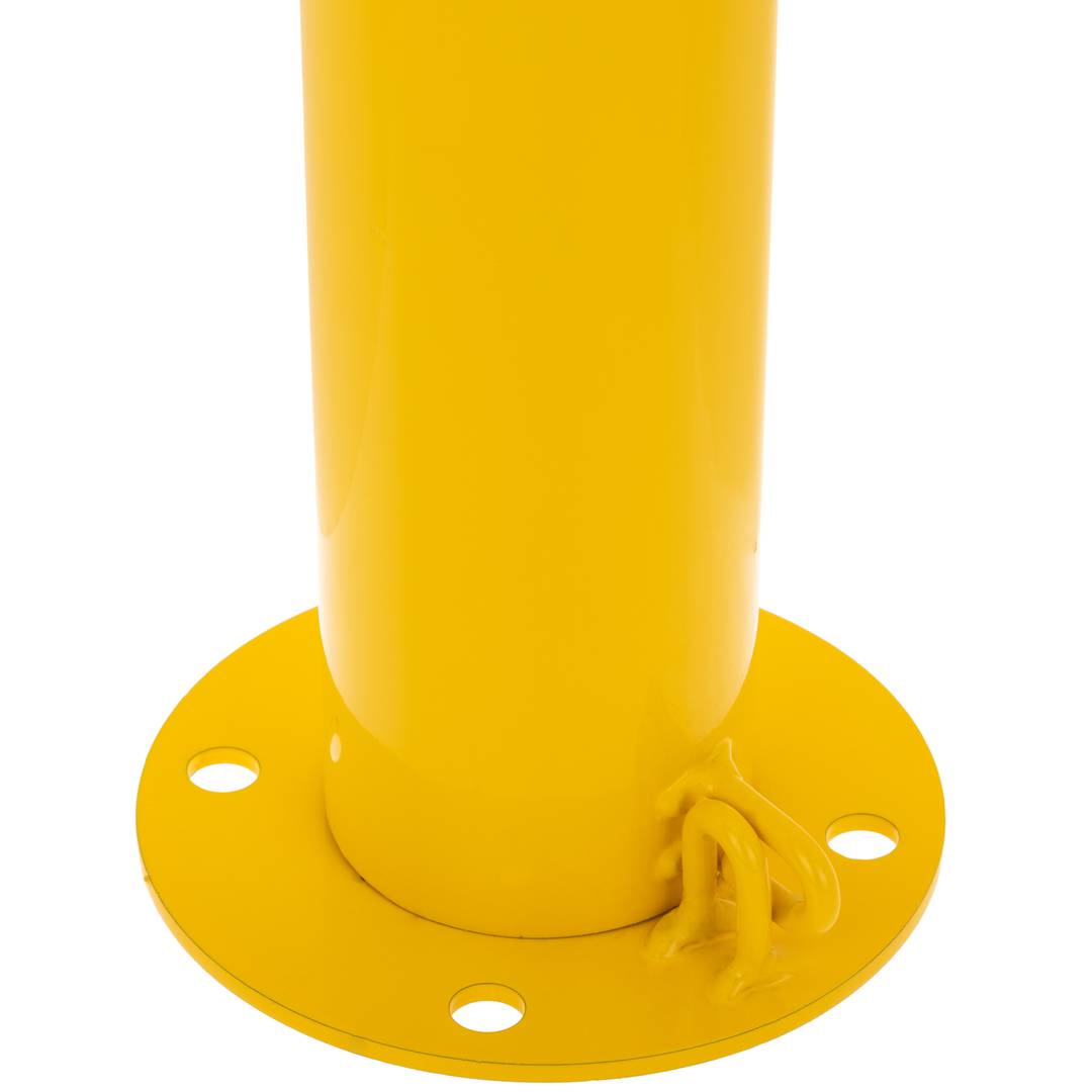 Bollard d’acier cloué avec base amovible 90x750mm