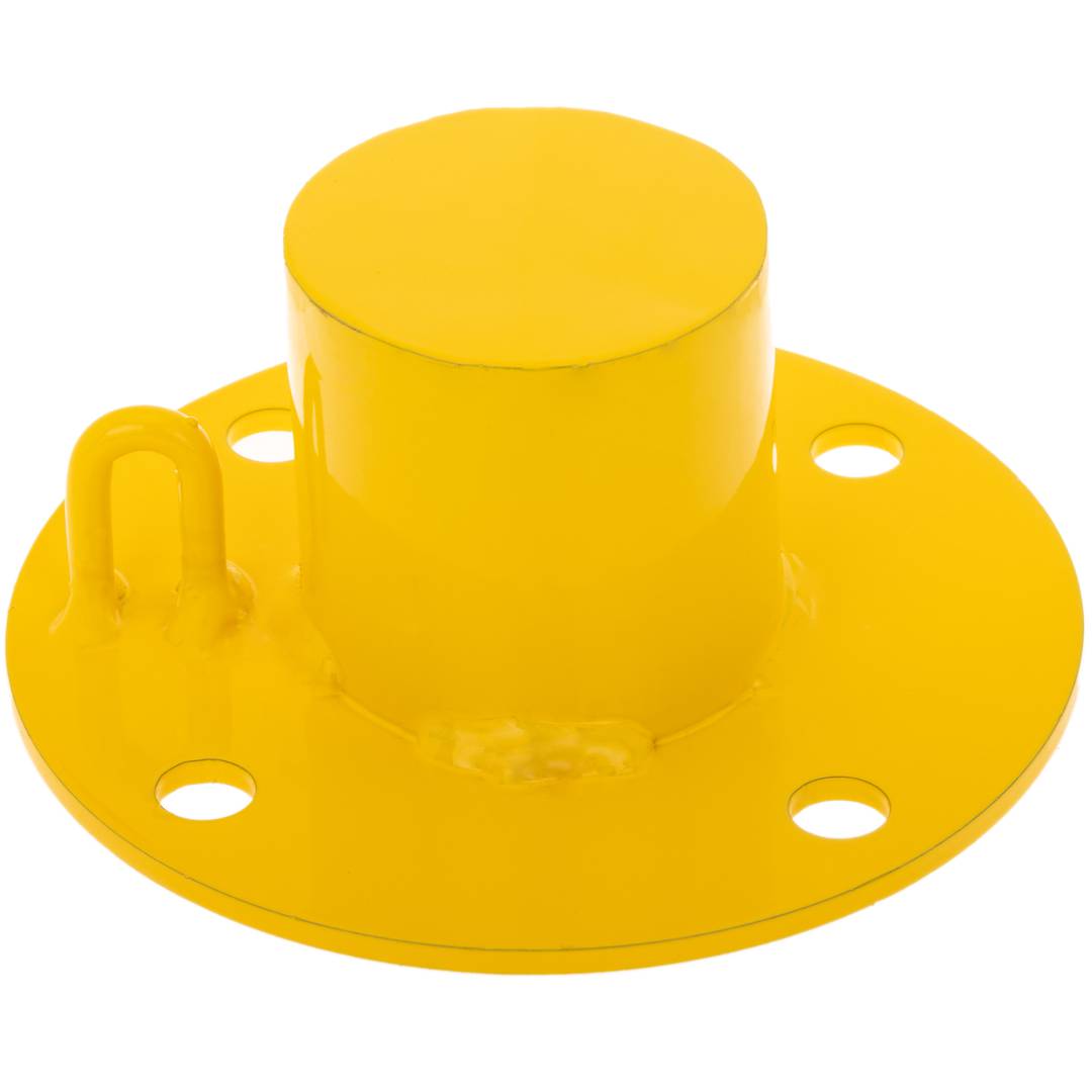 Bollard d’acier cloué avec base amovible 90x750mm