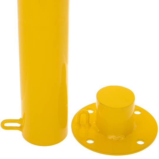 Bollard d’acier cloué avec base amovible 90x750mm
