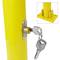 Pilona d'acer plegable piló abatible amb pany 60x790x290mm