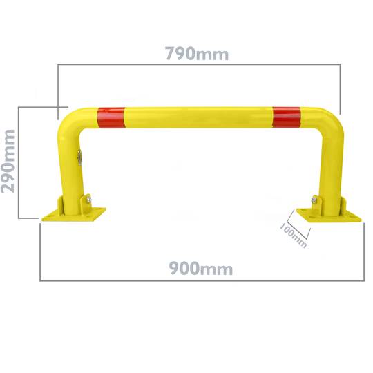 Pilona d'acer plegable piló abatible amb pany 60x790x290mm