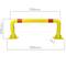 Pilona d'acer plegable piló abatible amb pany 60x790x290mm