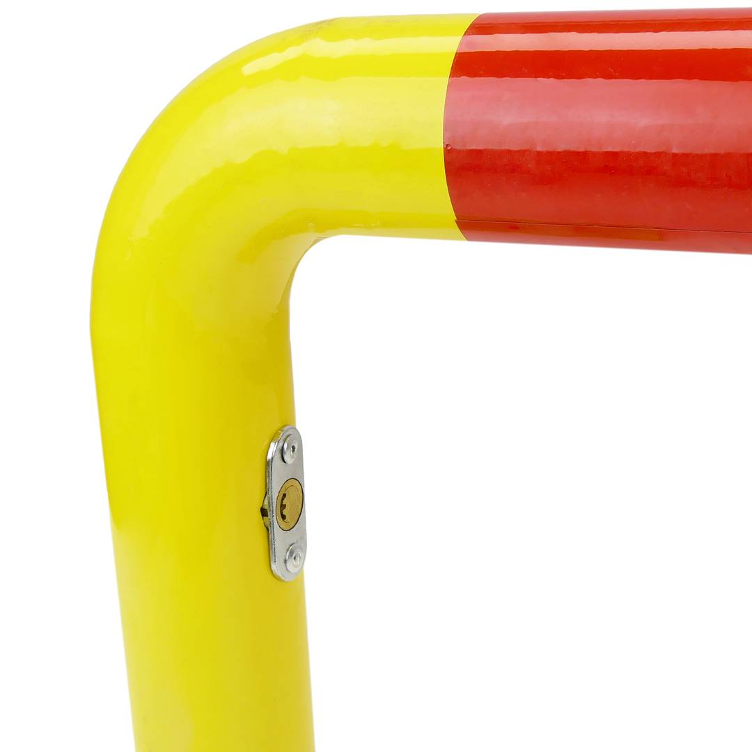 Pilona d'acer plegable piló abatible amb pany 60x790x290mm