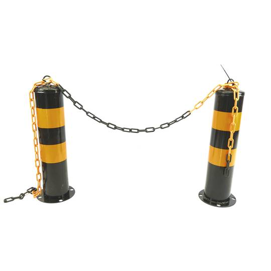 Metalen bolderpaal met genagelde basis 12x51 cm 1-pack