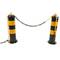 Genagelt Metall-Poller mit abnehmbaren Sockel 12x50 cm 1-pack