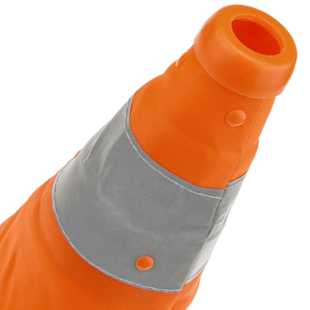 Traffic cone with signaling reflector and 32 cm folding beacon