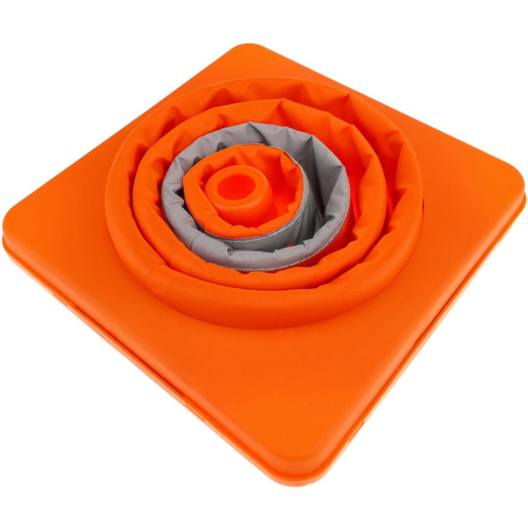 Cône de signalisation avec réflecteur et balise pliable 41 cm