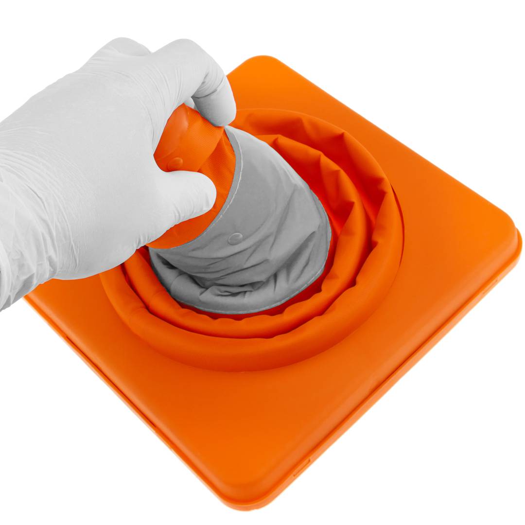 Cône de signalisation avec réflecteur et balise pliable 41 cm