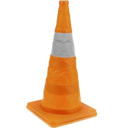Cône de signalisation avec réflecteur et balise repliable de 50 cm