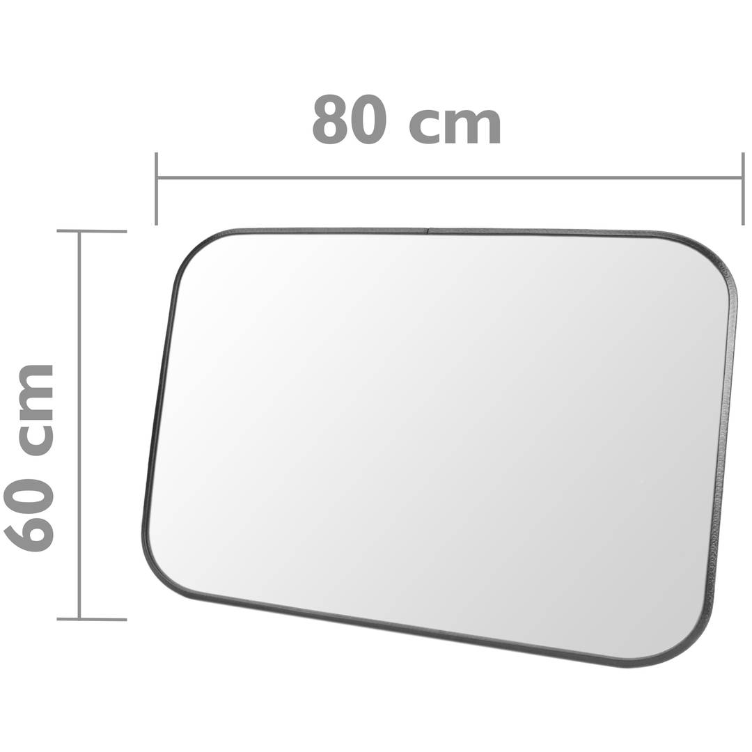 Rechteckiger konvexer Spiegel für Sicherheits- und Überwachungssignale, 80  x 60 cm - Cablematic