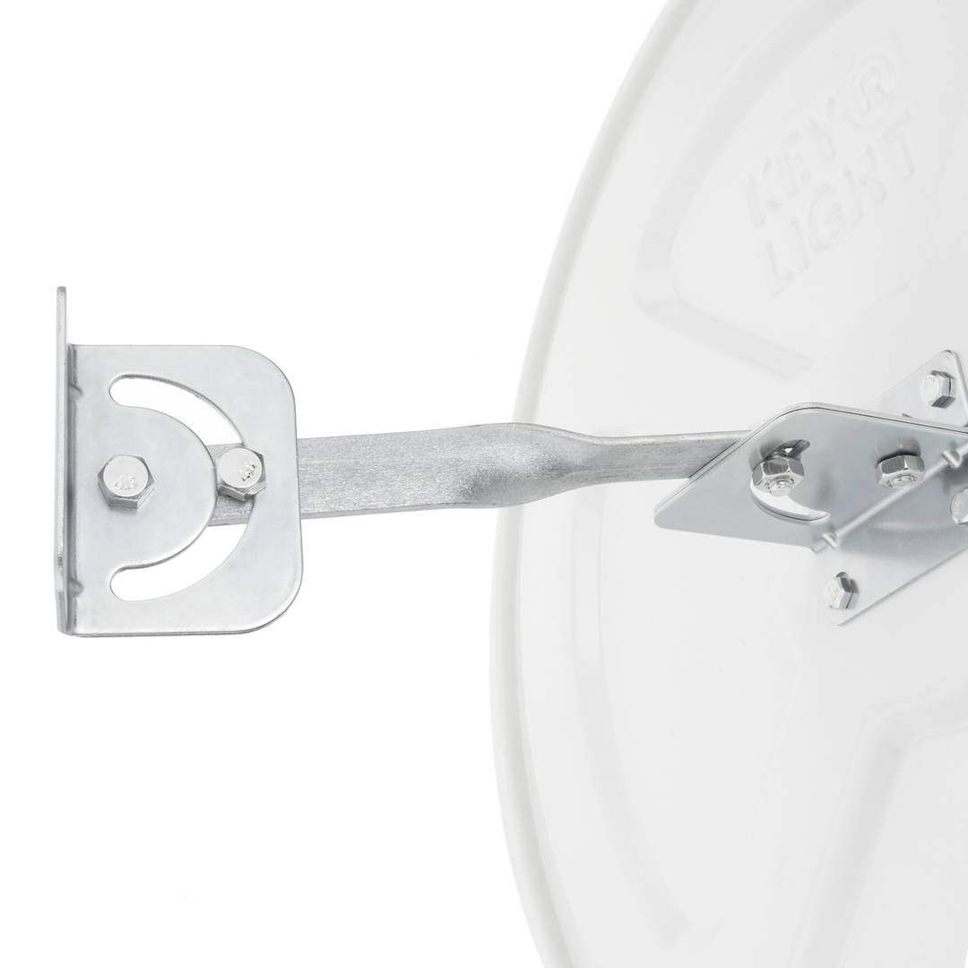 Wypukłe lustro do sygnalizacji bezpieczeństwa i ochrony 45 cm z reflektorami