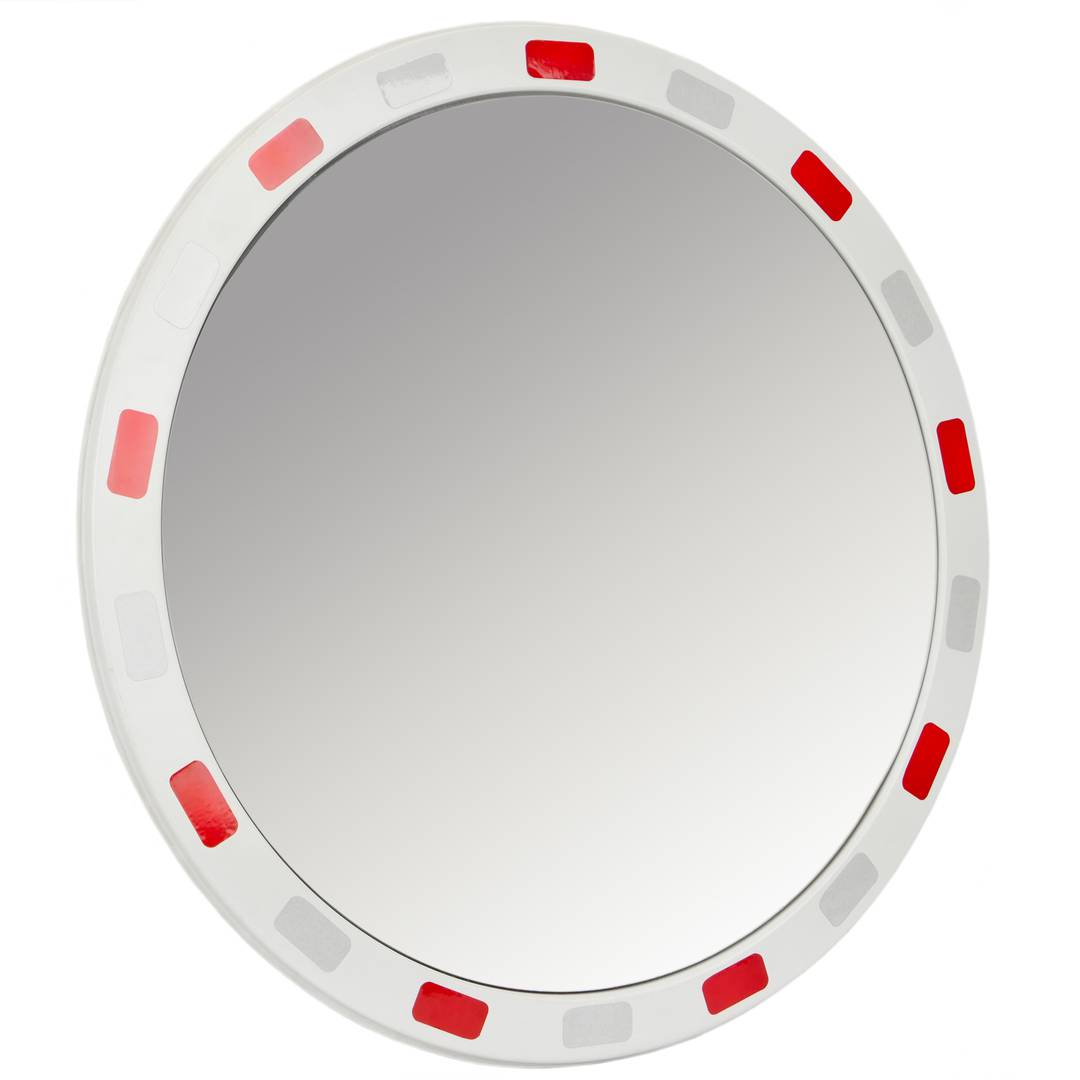 Wypukłe lustro do sygnalizacji bezpieczeństwa i ochrony 45 cm z reflektorami