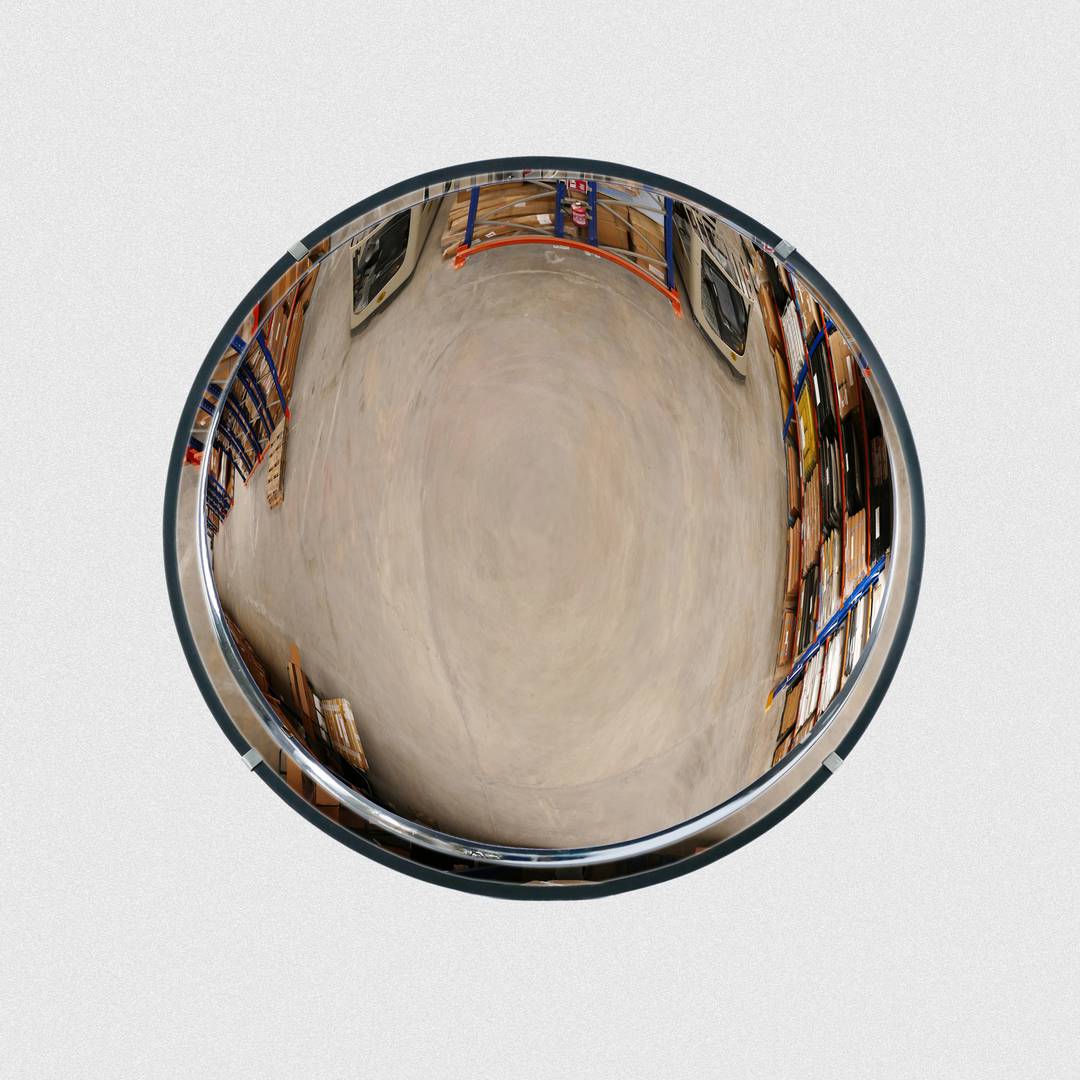 Espejo convexo de seguridad y vigilancia de techo semiesférico 360° 60cm