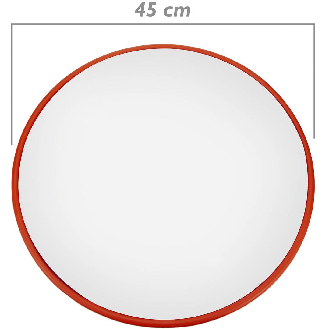 Bolle spiegel signalering bewaking 45cm interieurs oranje