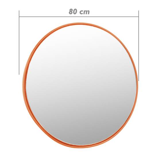 Miroir convexe sécurité surveillance 80cm orange