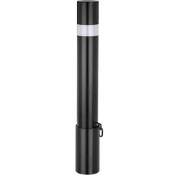 Dissuasore in acciaio con base interrata removibile 76x600mm COLORE NERO