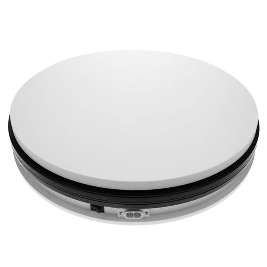 Powered rotating base display 25 cm white lazy susan