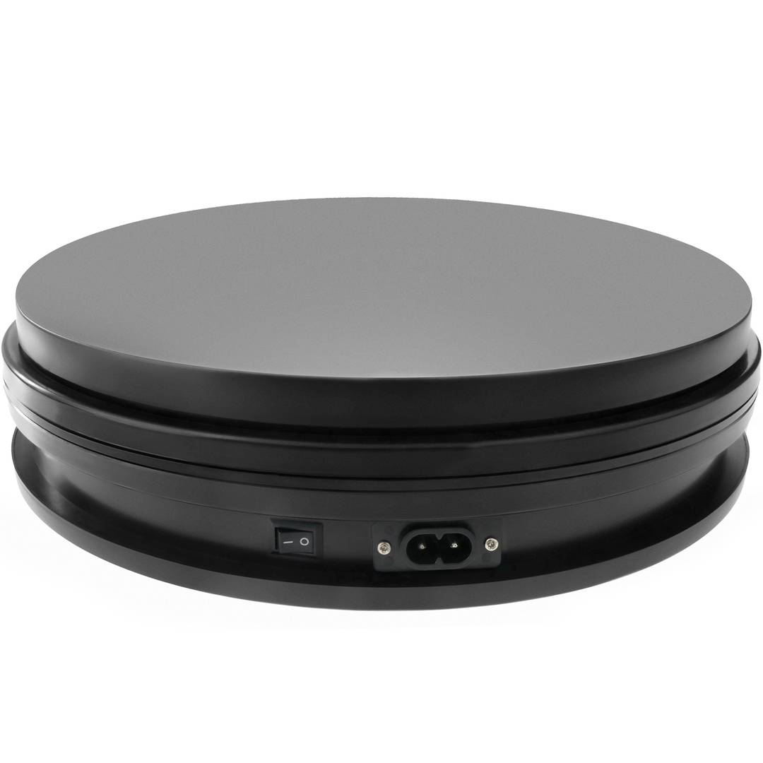 Powered rotating base display 25 cm black lazy susan