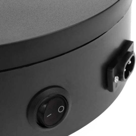 Base giratória elétrica de 20cm plataforma giratória preta