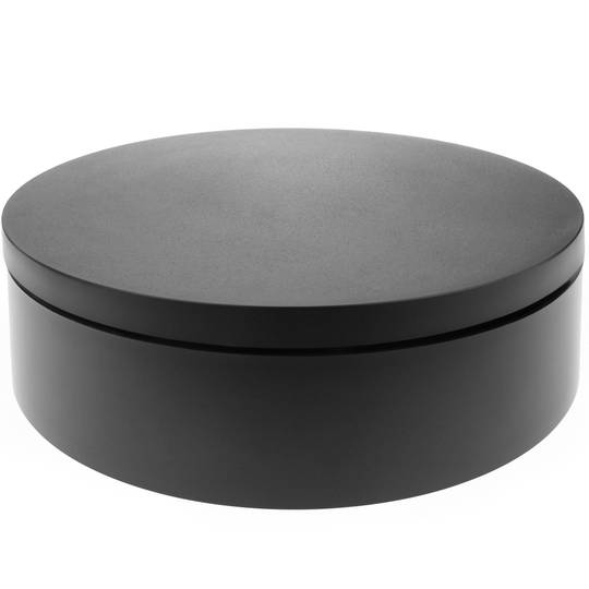 Base giratória elétrica de 20cm plataforma giratória preta