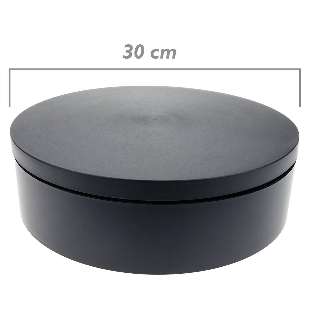 Powered rotating base display 30 cm black lazy susan