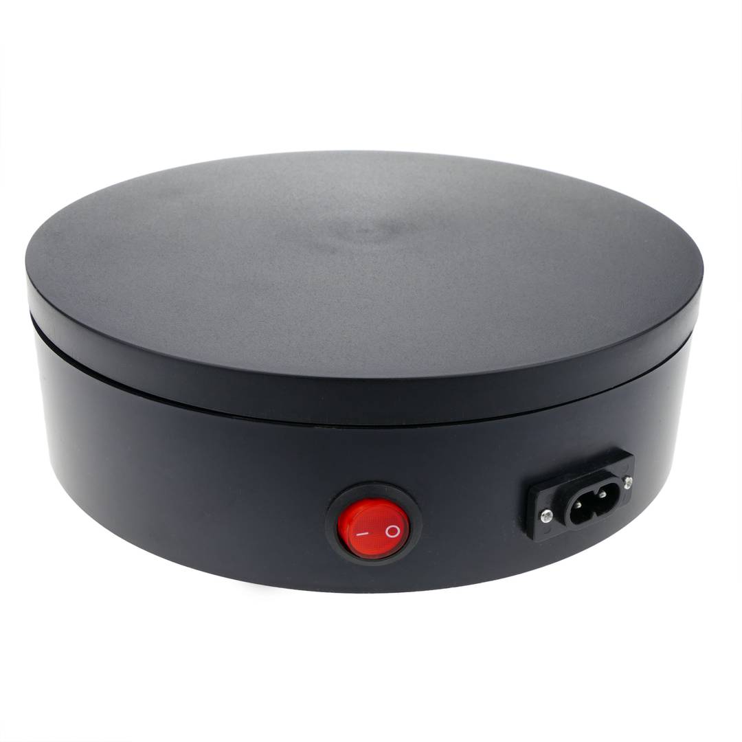 Powered rotating base display 30 cm black lazy susan