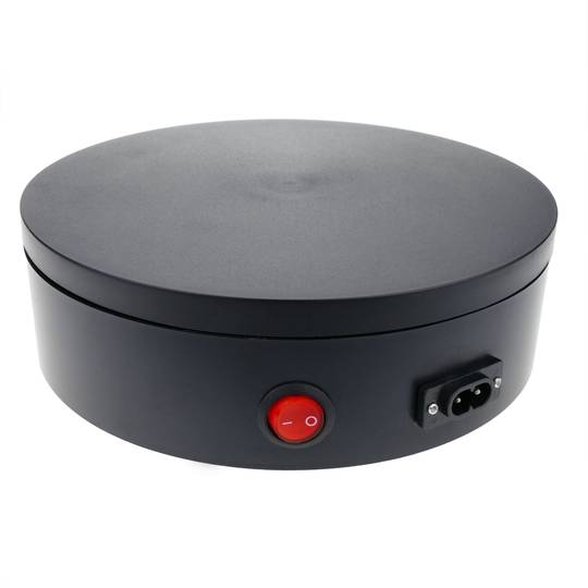 Powered rotating base display 30 cm black lazy susan