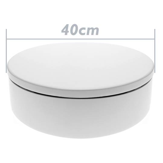 40 cm elektrische draaivoet. Wit roterend platform