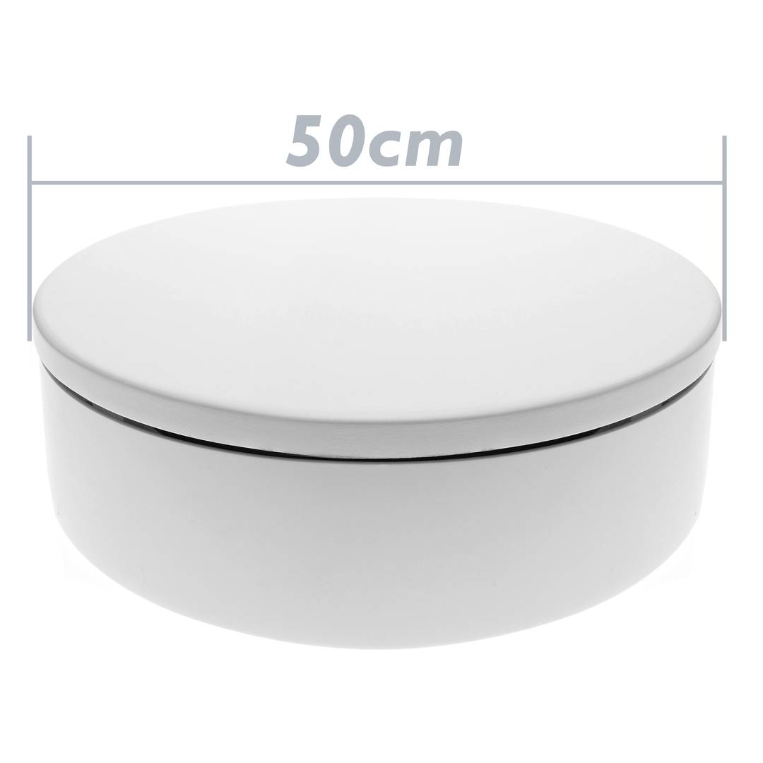 Elektrisch rotierende drehteller 50 cm weiss