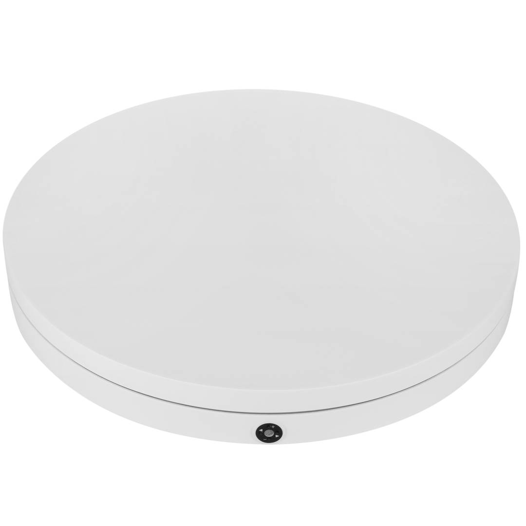 60 cm elektrisch draaibare voet. Wit roterend platform met afstandsbediening