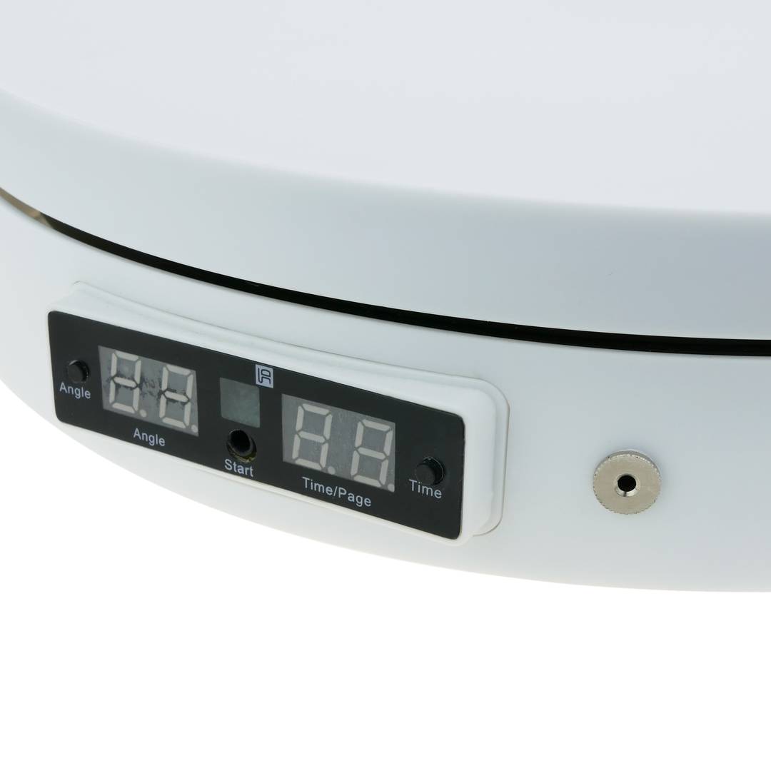 Elektrisch rotierende drehteller 28 cm weiss mit programmierbaren fernbedienung für fotografie