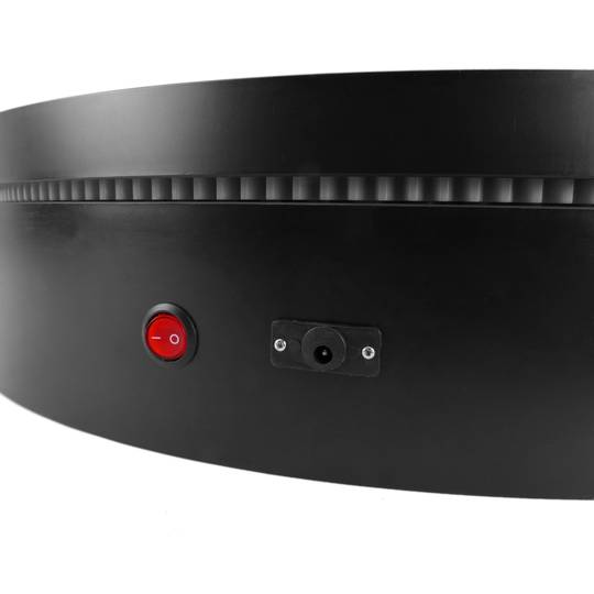 60 cm elektrisch draaibare voet. Zwart roterend platform met afstandsbediening