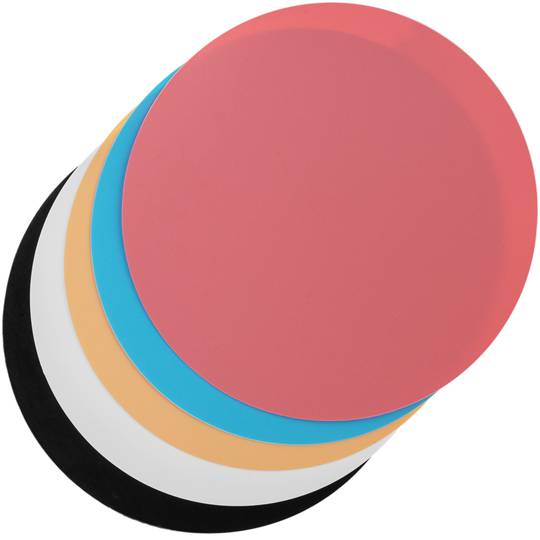 Plateau tournant électrique 16cm blanche avec commande à distance, avec 5 panneaux de couleur