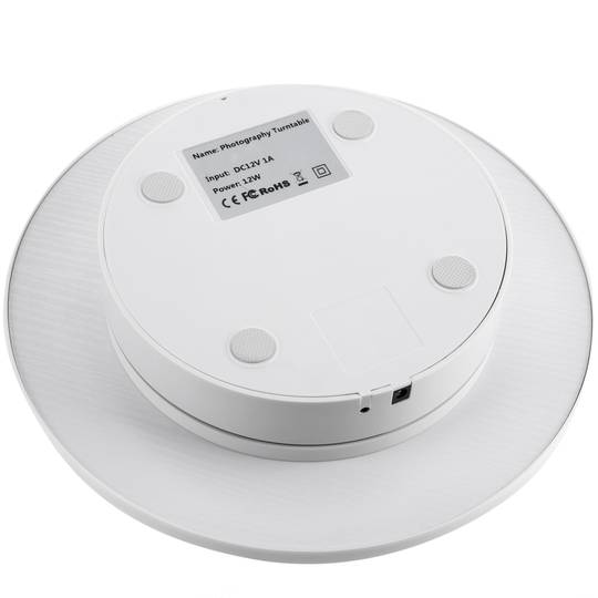 Base girevole elettrica  Bluetooth di 30 cm di diametro di colore bianco