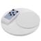 Electric turntable with 12cm diameter battery in white color