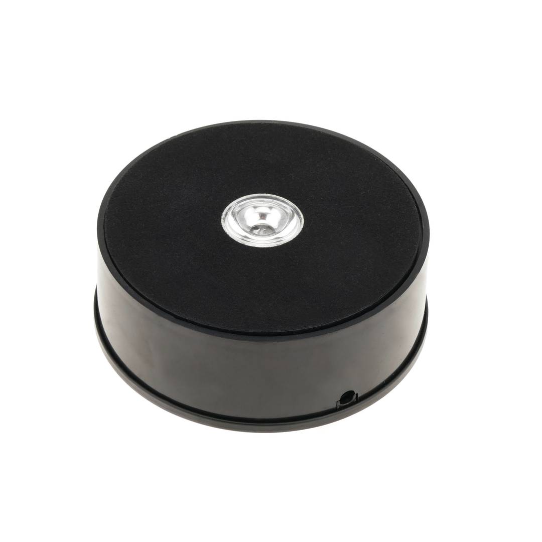 Base girevole elettrico di 10cm piattaforma rotante nero giratutto con illuminazione a LED