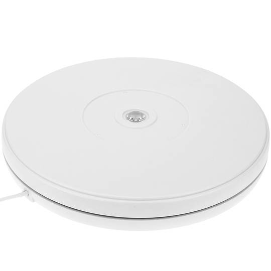 Base girevole elettrico di 25cm piattaforma rotante bianco giratutto con illuminazione a LED