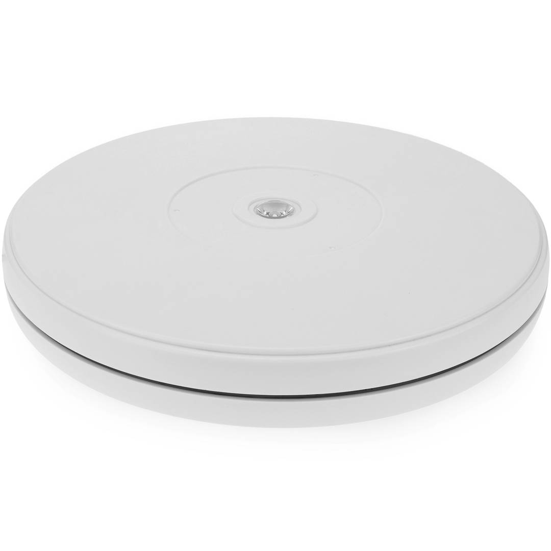 Base girevole elettrico di 25cm piattaforma rotante bianco giratutto con illuminazione a LED