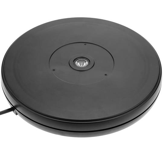 Base giratória elétrica 25 cm preto com iluminação LED