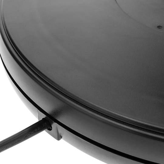 Base giratória elétrica 25 cm preto com iluminação LED