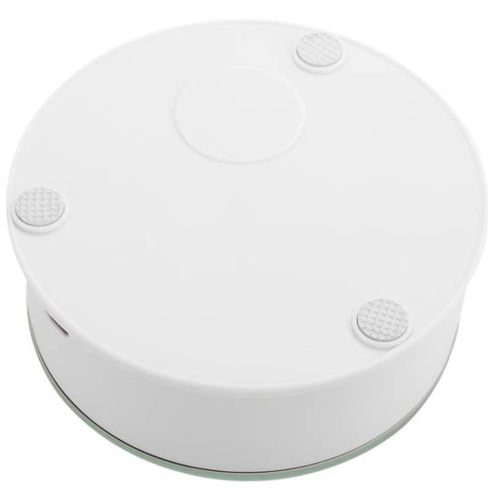 Podstawa obrotowa elektryczna 10cm biała z lusterkiem. Obrotowa platforma z oświetleniem LED