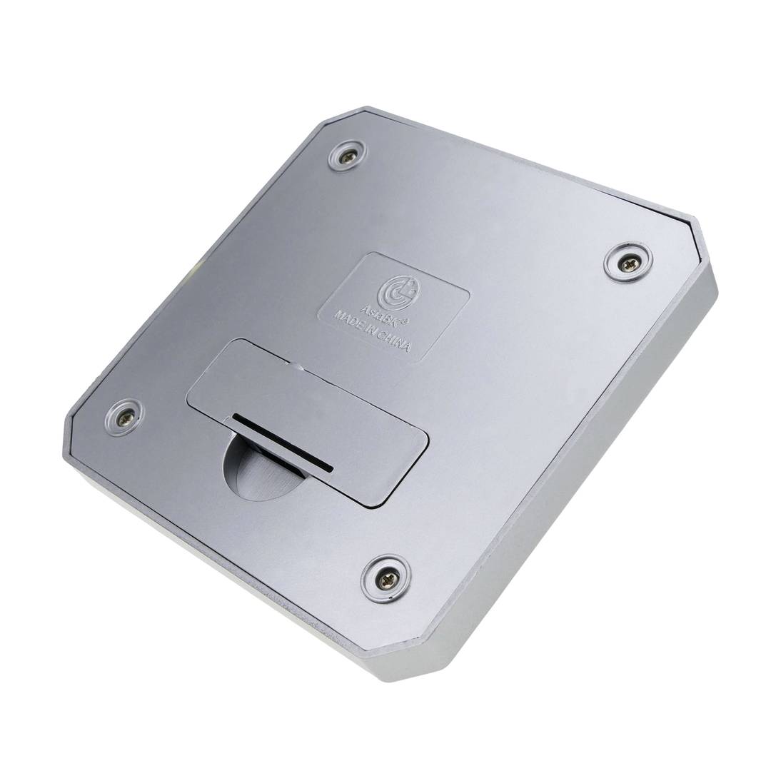 Plateau tournant electrique 9 cmbase argenté