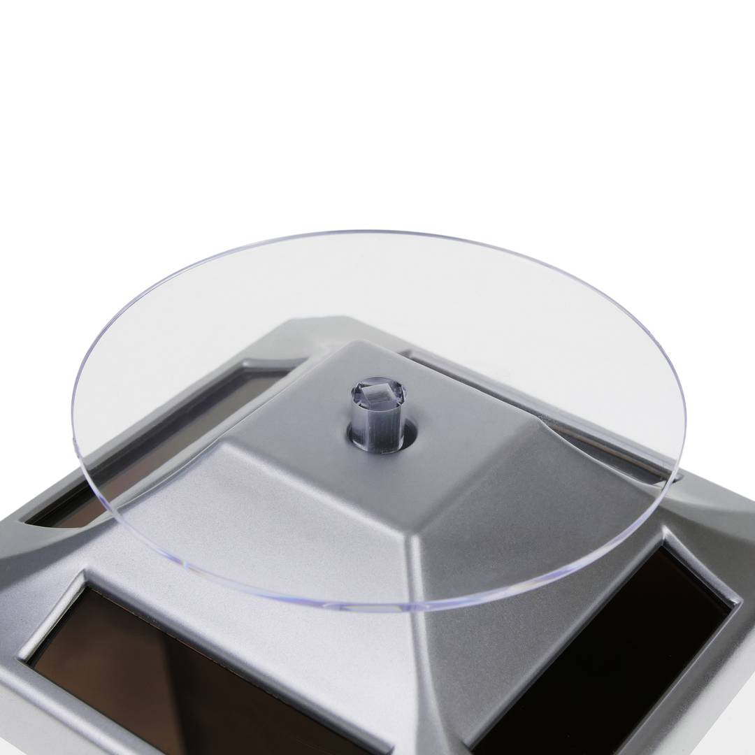 Plateau tournant electrique 9 cmbase argenté