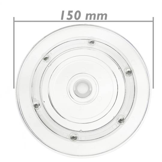 Podstawa obrotowa manualna 15 cm. Przezroczysta obrotowa platforma