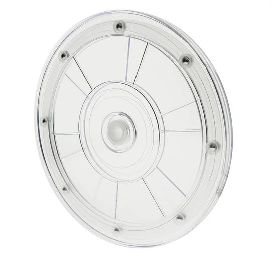 Base giratória manual 20,3 cm transparente