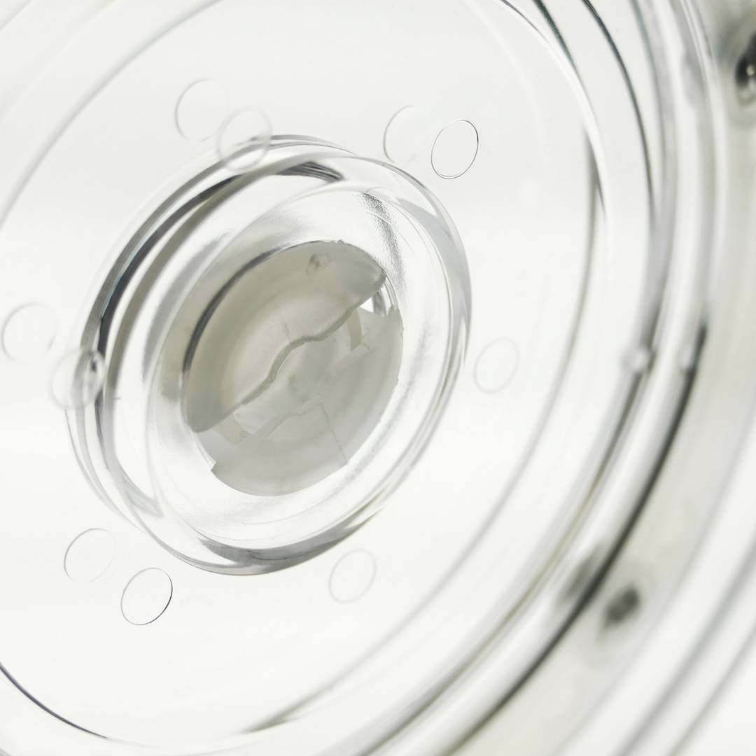 Base giratória manual 20,3 cm transparente